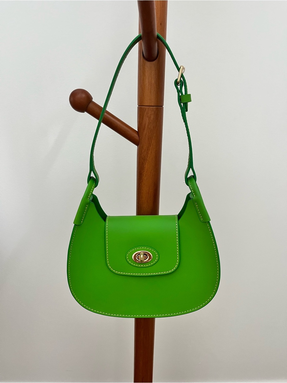 Dooney & Bourke Bright Green Leather Shoulder Bag